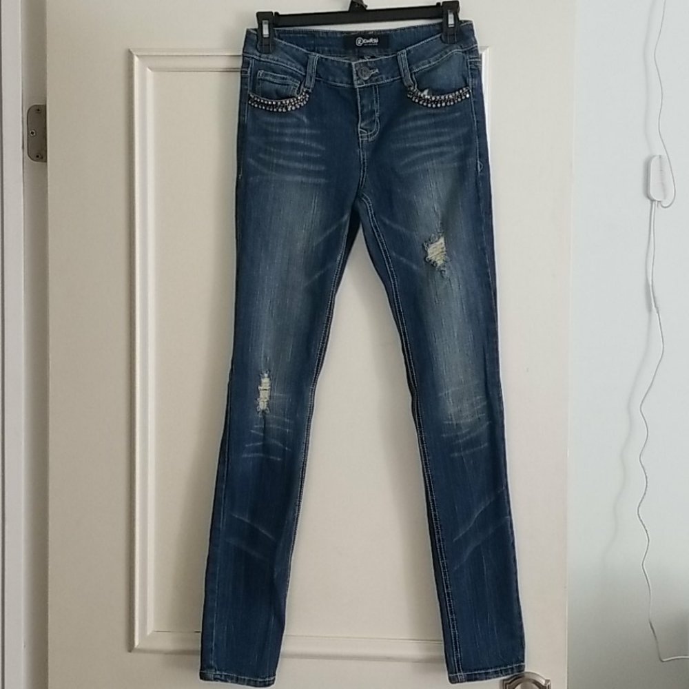 Rewash straight legs blue jeans